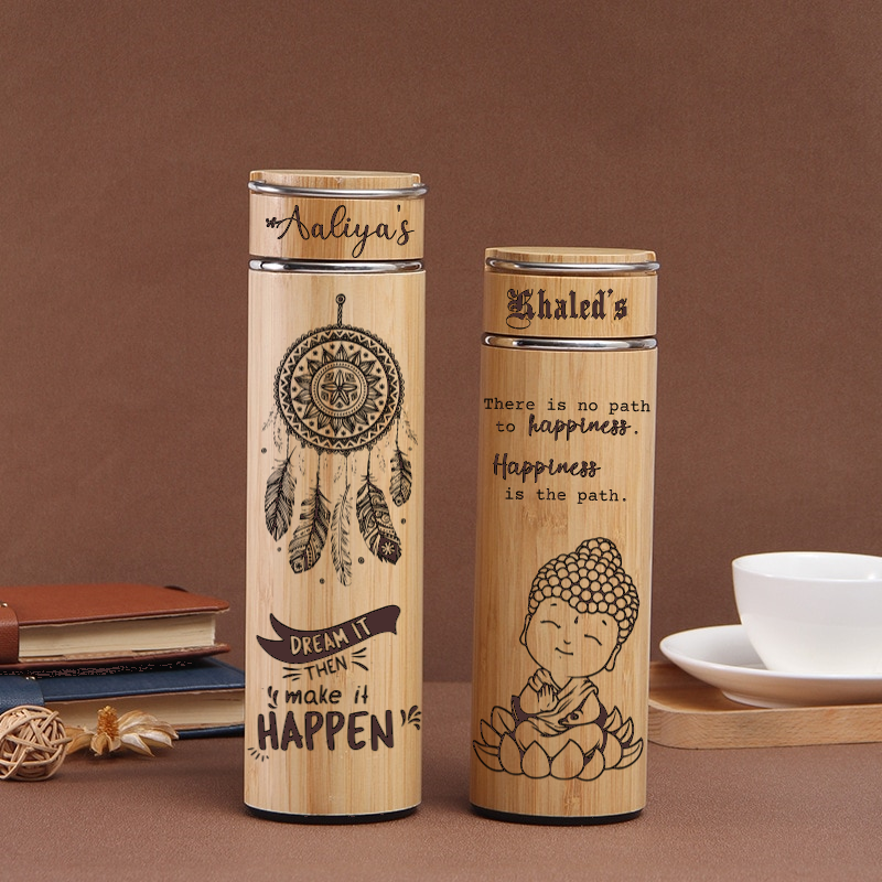 Personalized Custom-made Eco-Friendly Bamboo Thermos Bottle