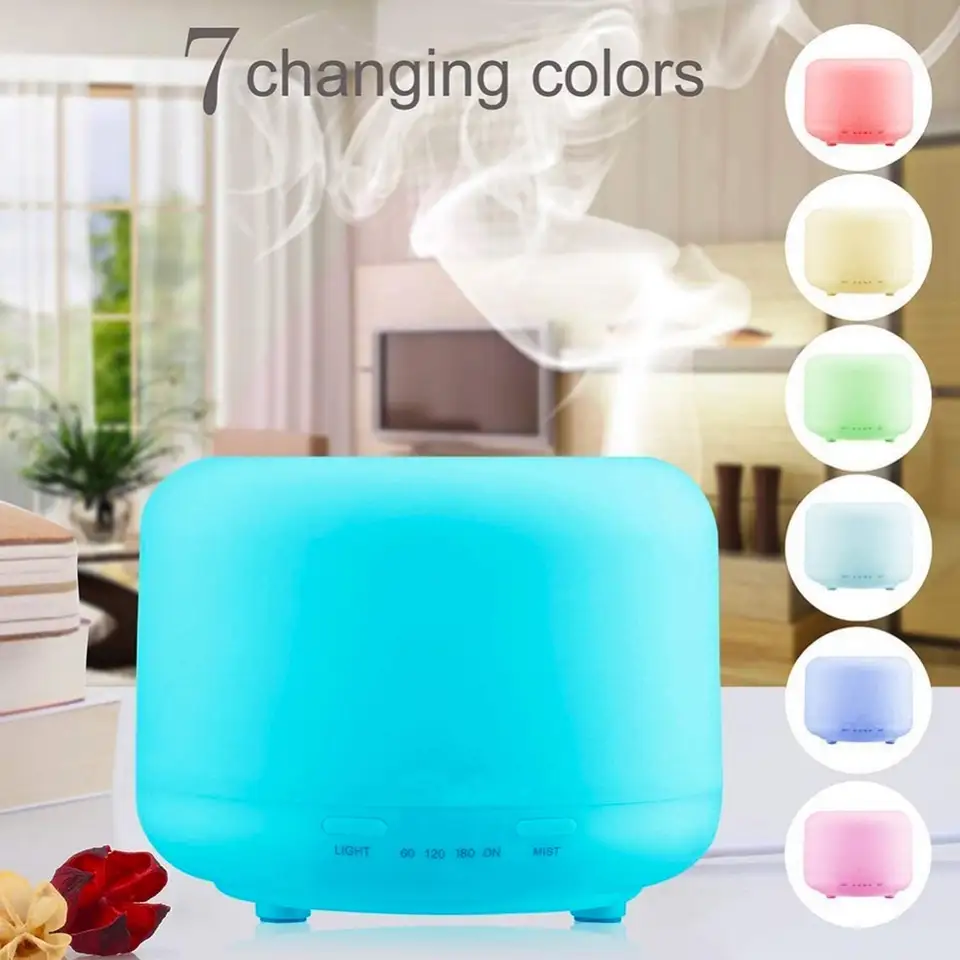 Ultra Sonic Aroma Diffuser Humidifier - Quiet Multi colored