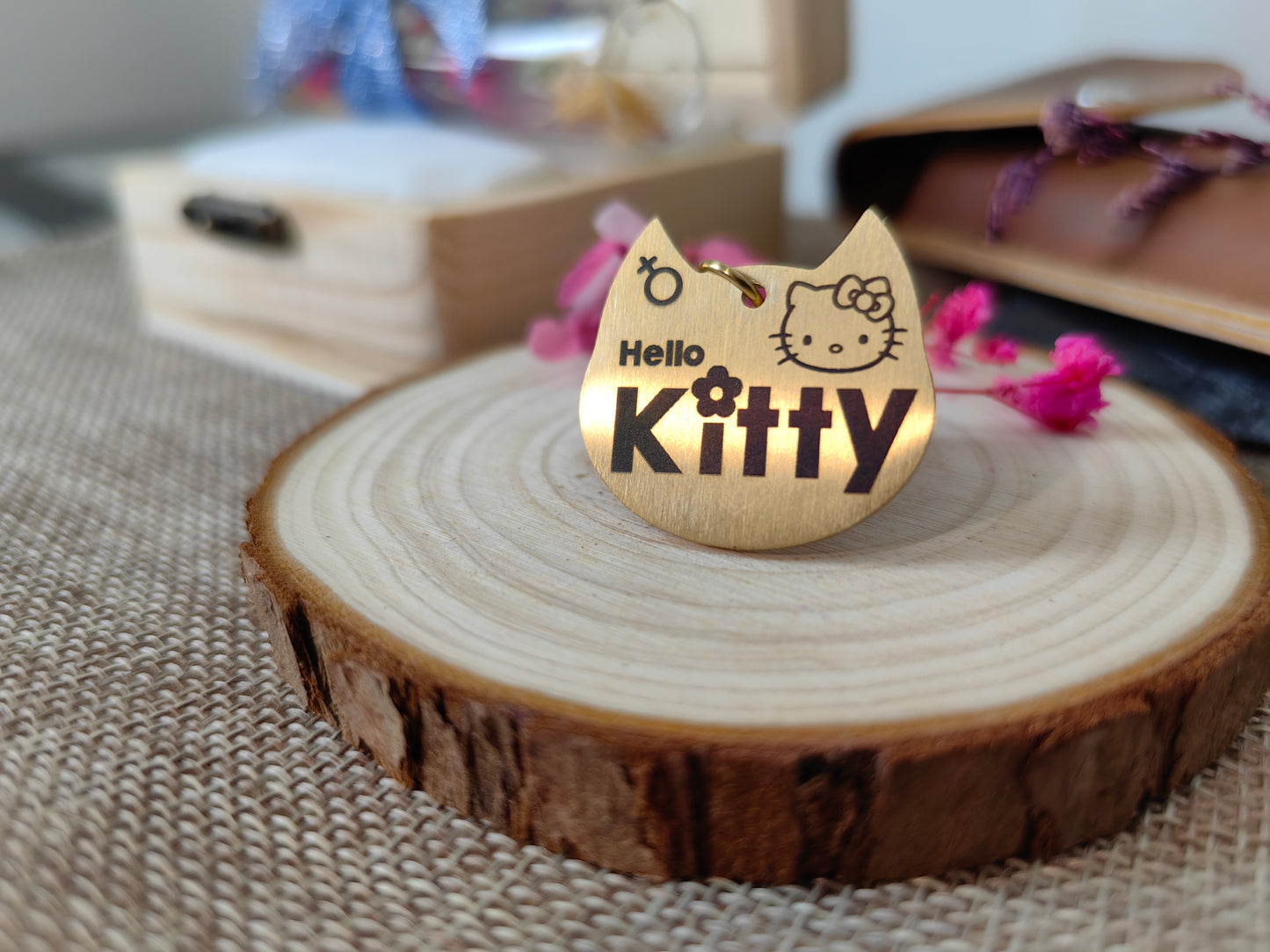 Personalized Custom-made Anti-lost Pet Tag Stainless Cat Head Shape