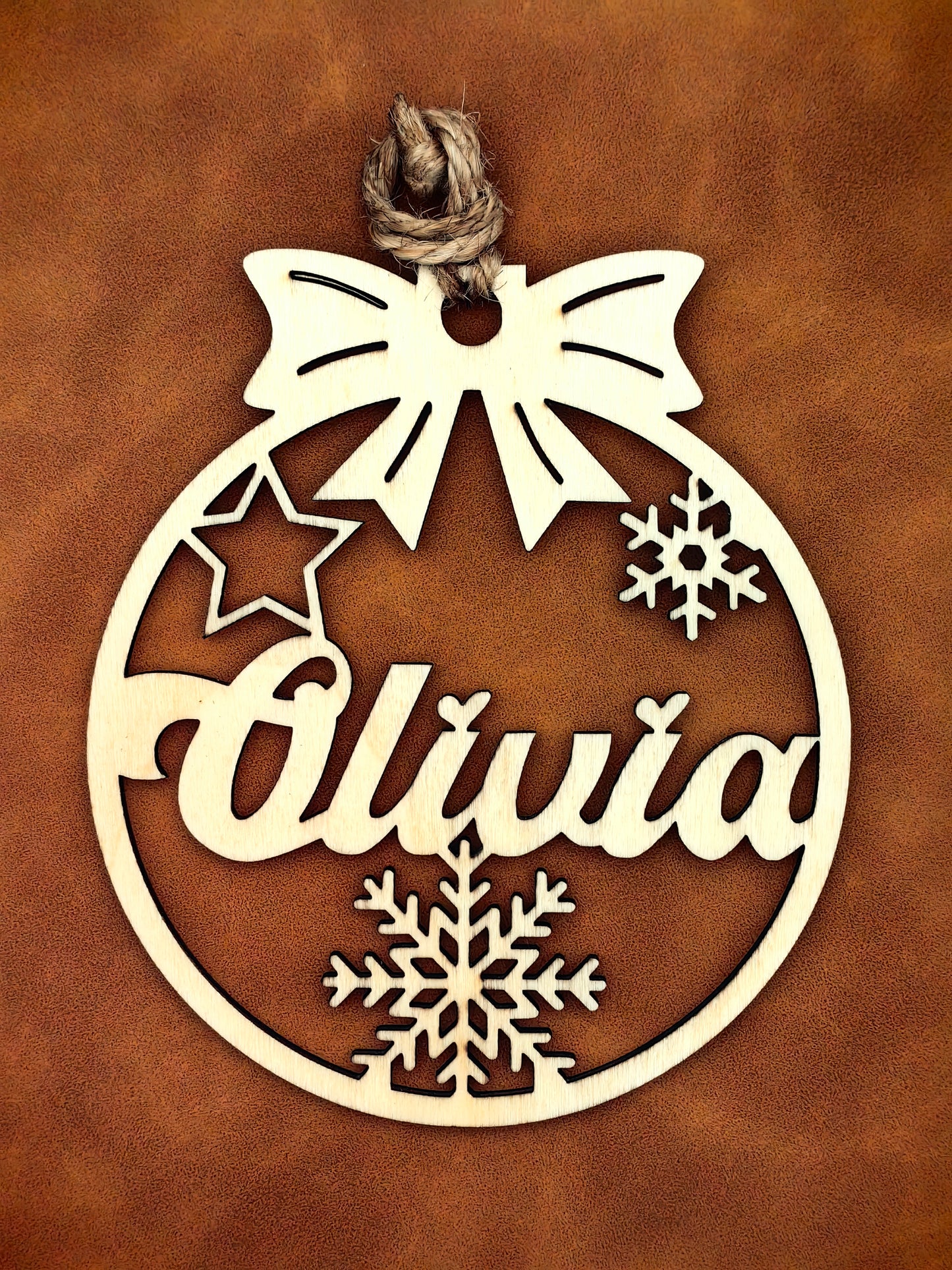 Personalized Custom-made Wooden Ornament Christmas Tree Decoration