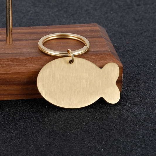 Personalized Custom-made Anti-lost Pet Tag Stainless Fish Shape