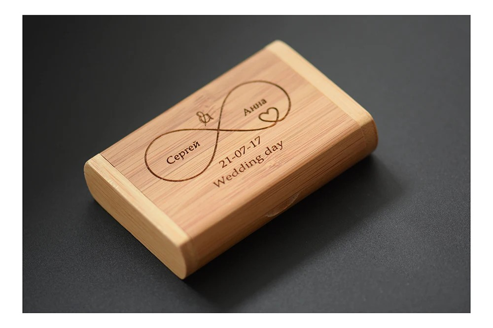 Personalized Custom-made Bamboo Wooden Flash Drive USB 4GB, 32GB