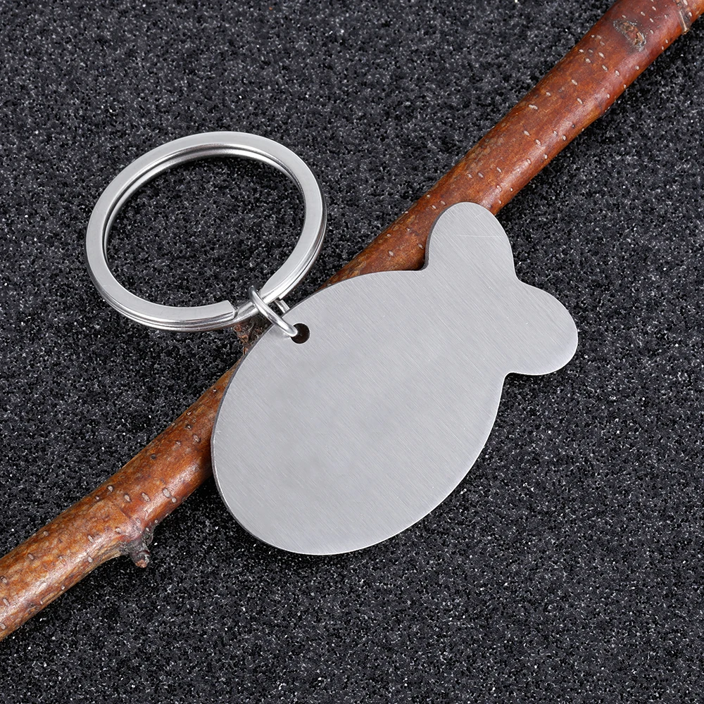 Personalized Custom-made Anti-lost Pet Tag Stainless Fish Shape